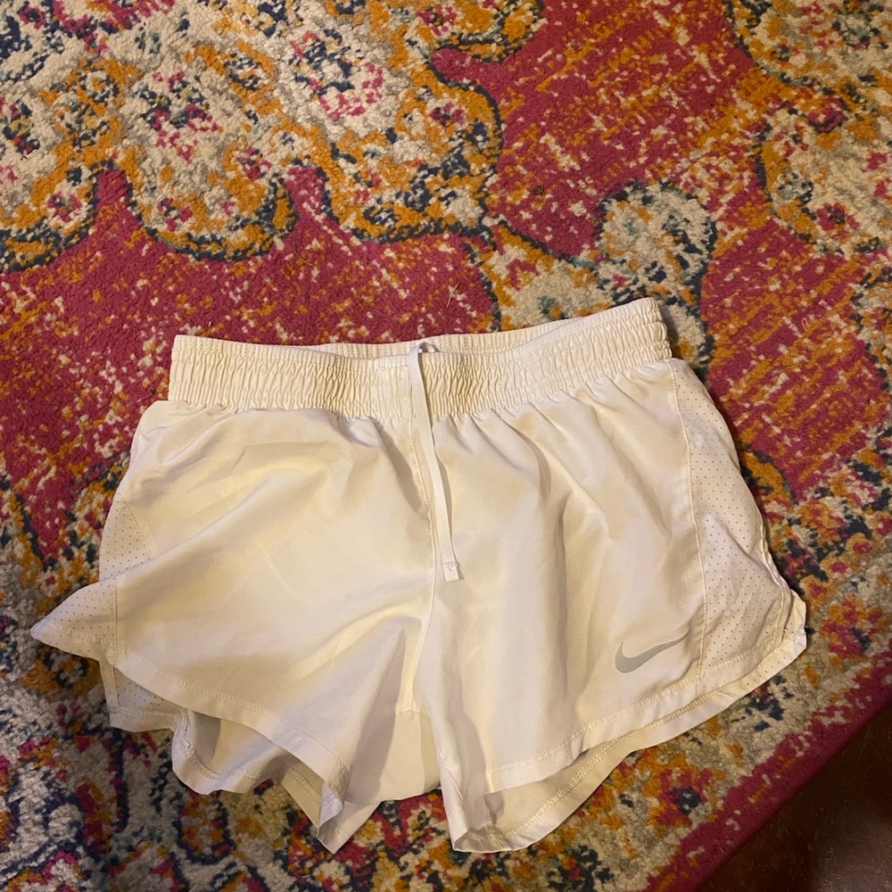 White Nike shorts